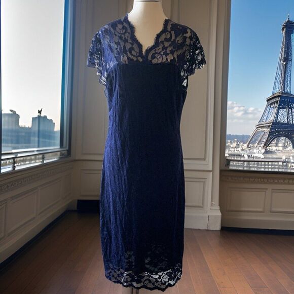 New, no tags. Sapphire/ diamond 3 stack ring, adjustable size, solid sterling - Picture 10 of 14